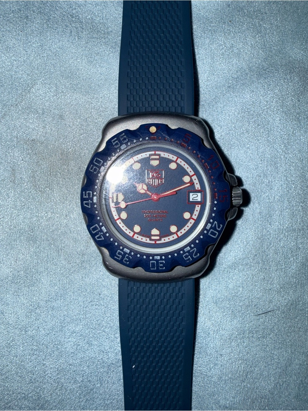 Tag Heuer Navy Blue Dial and Strap Men's Sport Watch
